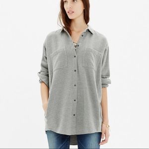 Madewell Sunday Shirt in Gray Flannel Size M